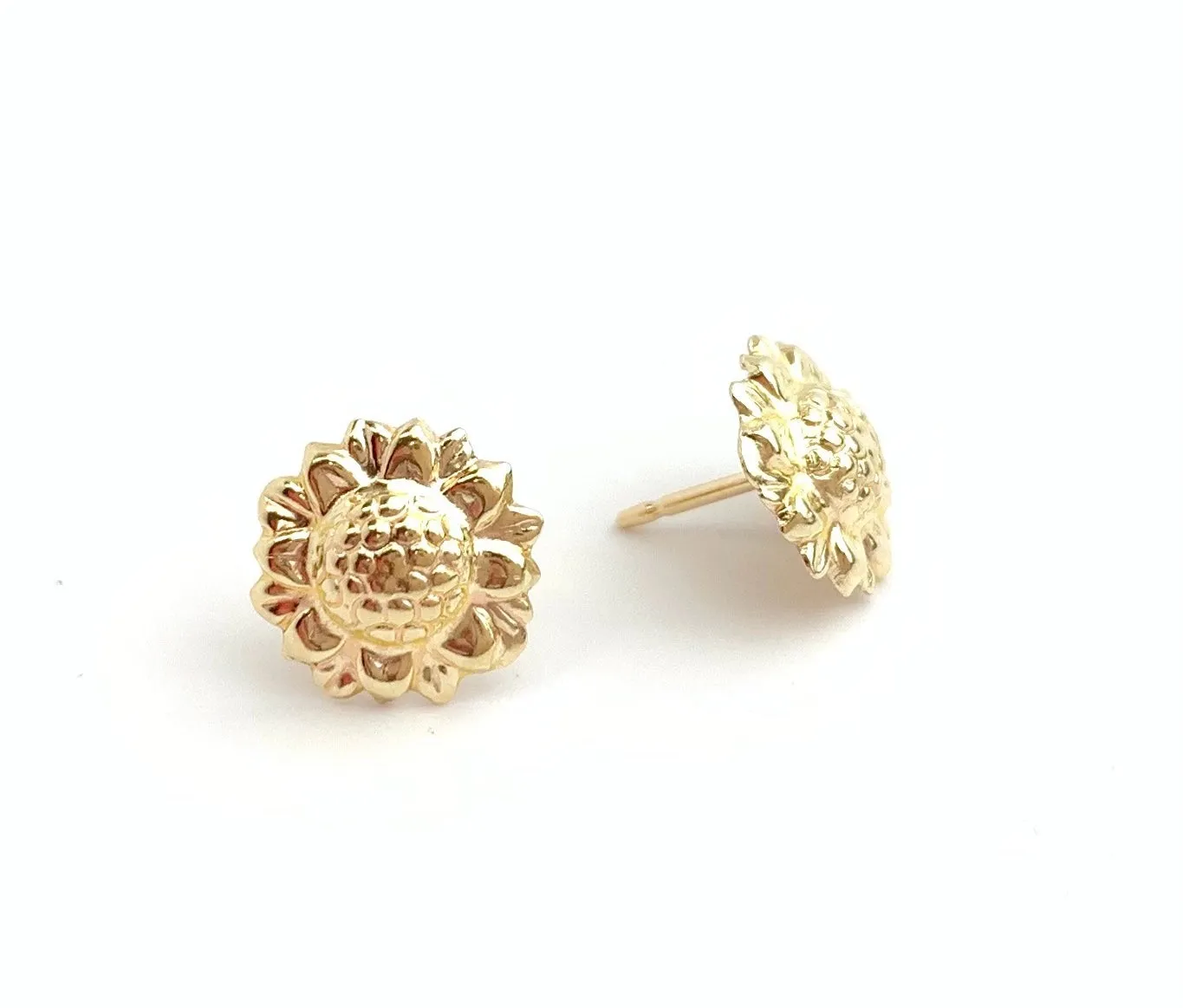 14k Gold Filled Sunflower Studs