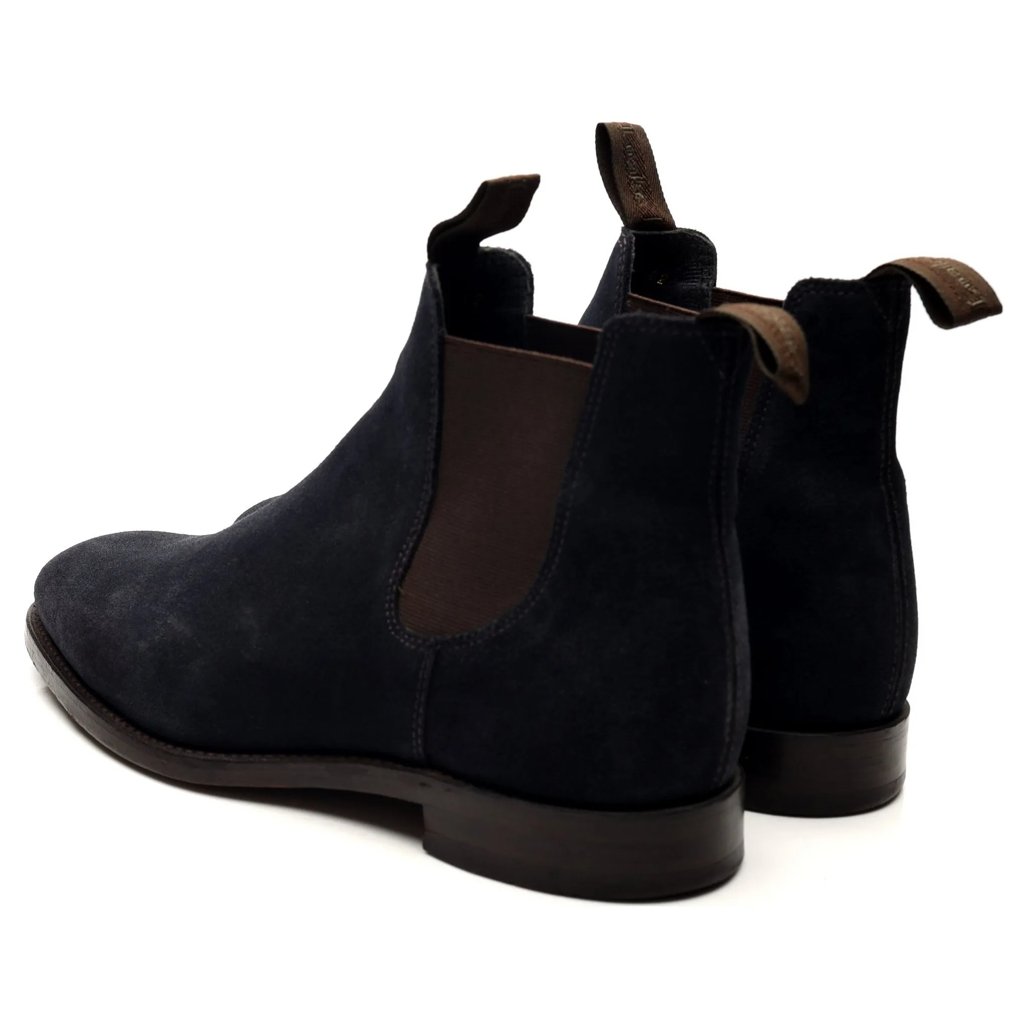 1880 'Apsley' Navy Blue Suede Chelsea Boots UK 7.5 G