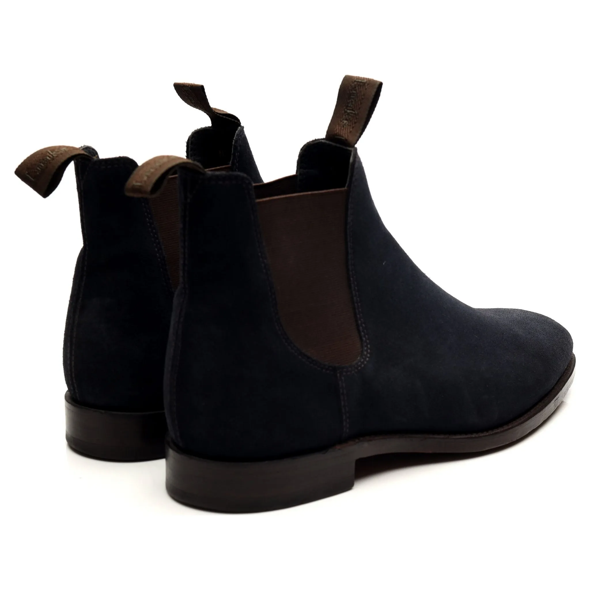 1880 'Apsley' Navy Blue Suede Chelsea Boots UK 7.5 G