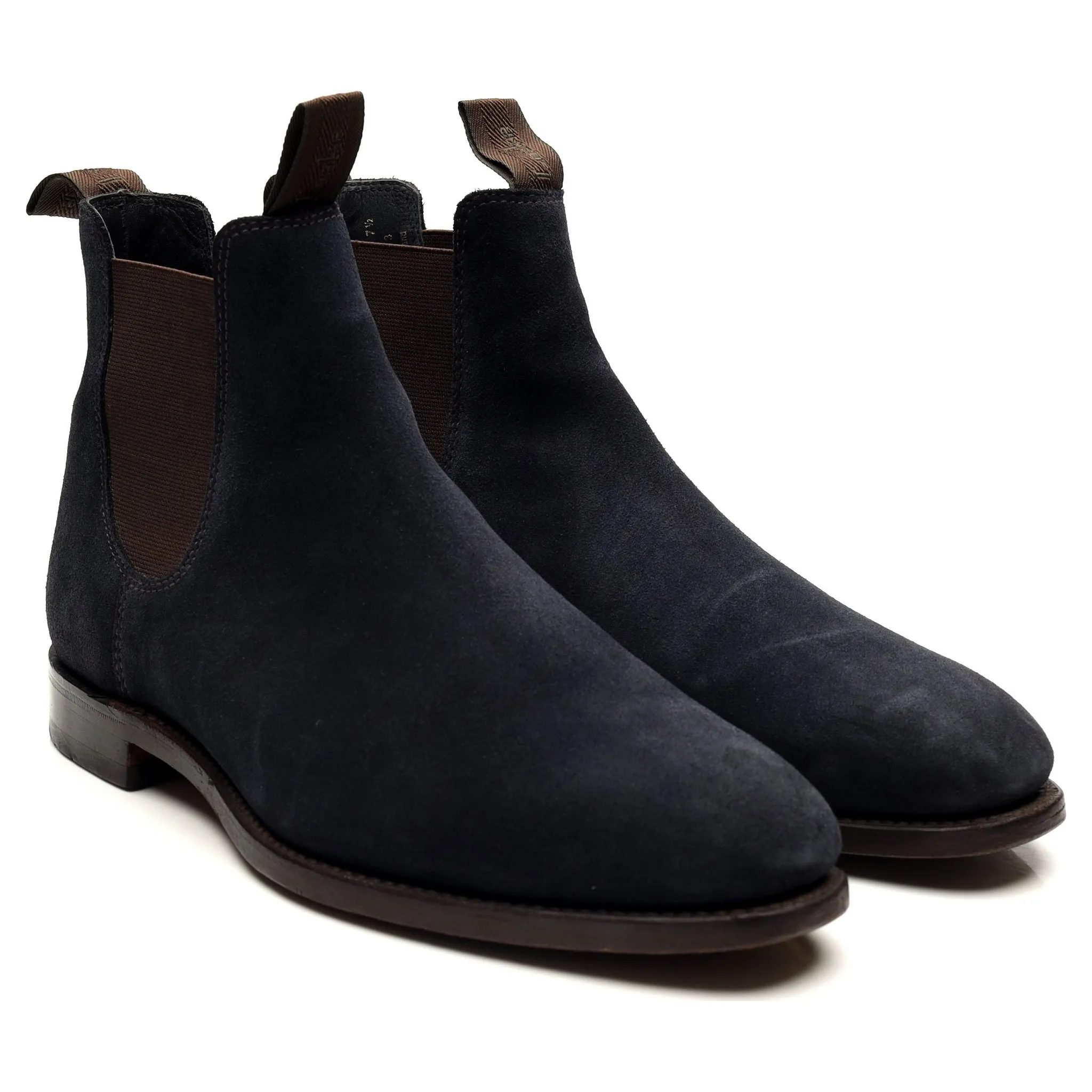 1880 'Apsley' Navy Blue Suede Chelsea Boots UK 7.5 G