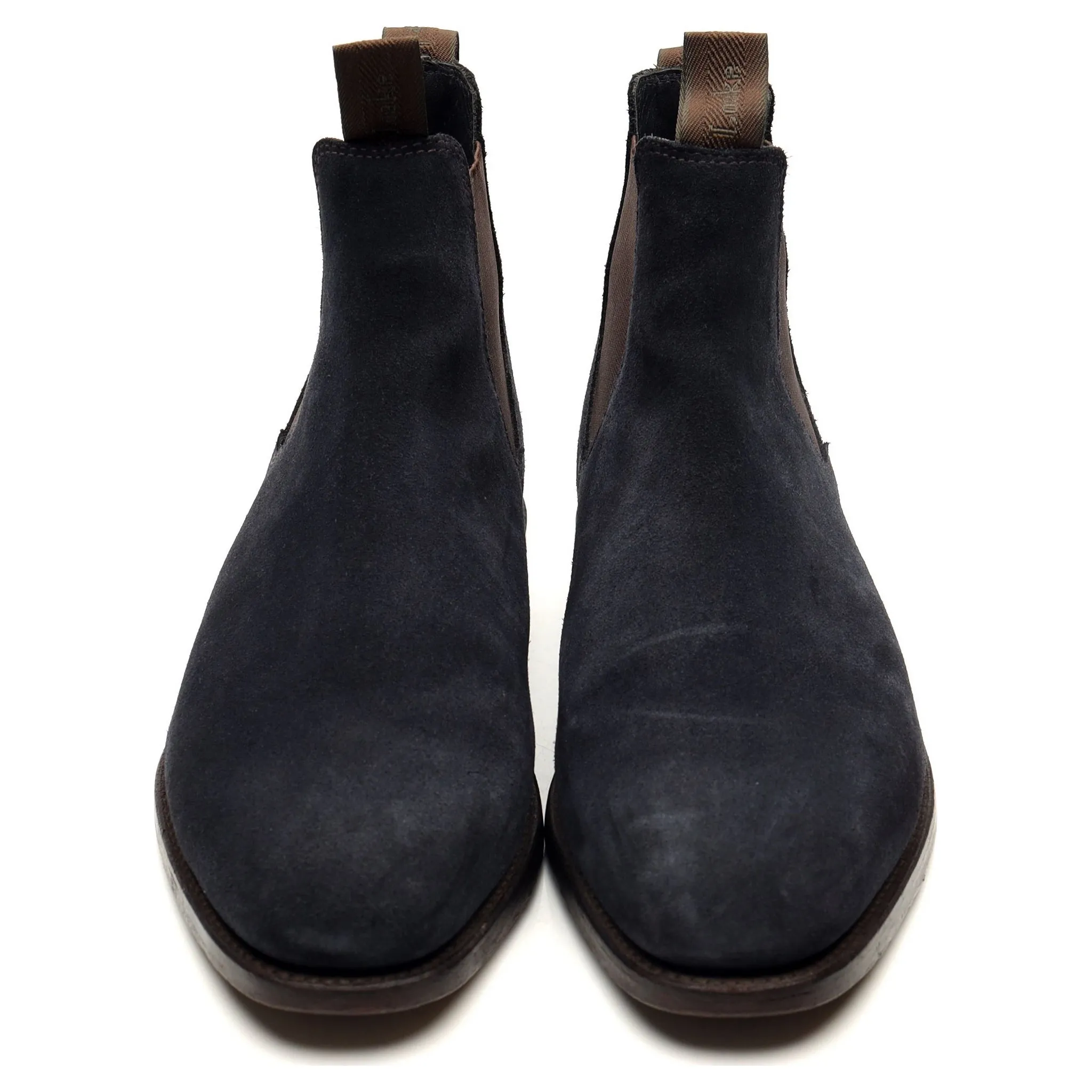 1880 'Apsley' Navy Blue Suede Chelsea Boots UK 7.5 G