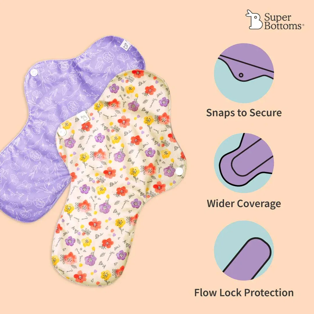 2 Period Underwear + 2 Flow Lock Cloth Pads + Wet Pouch Bundle