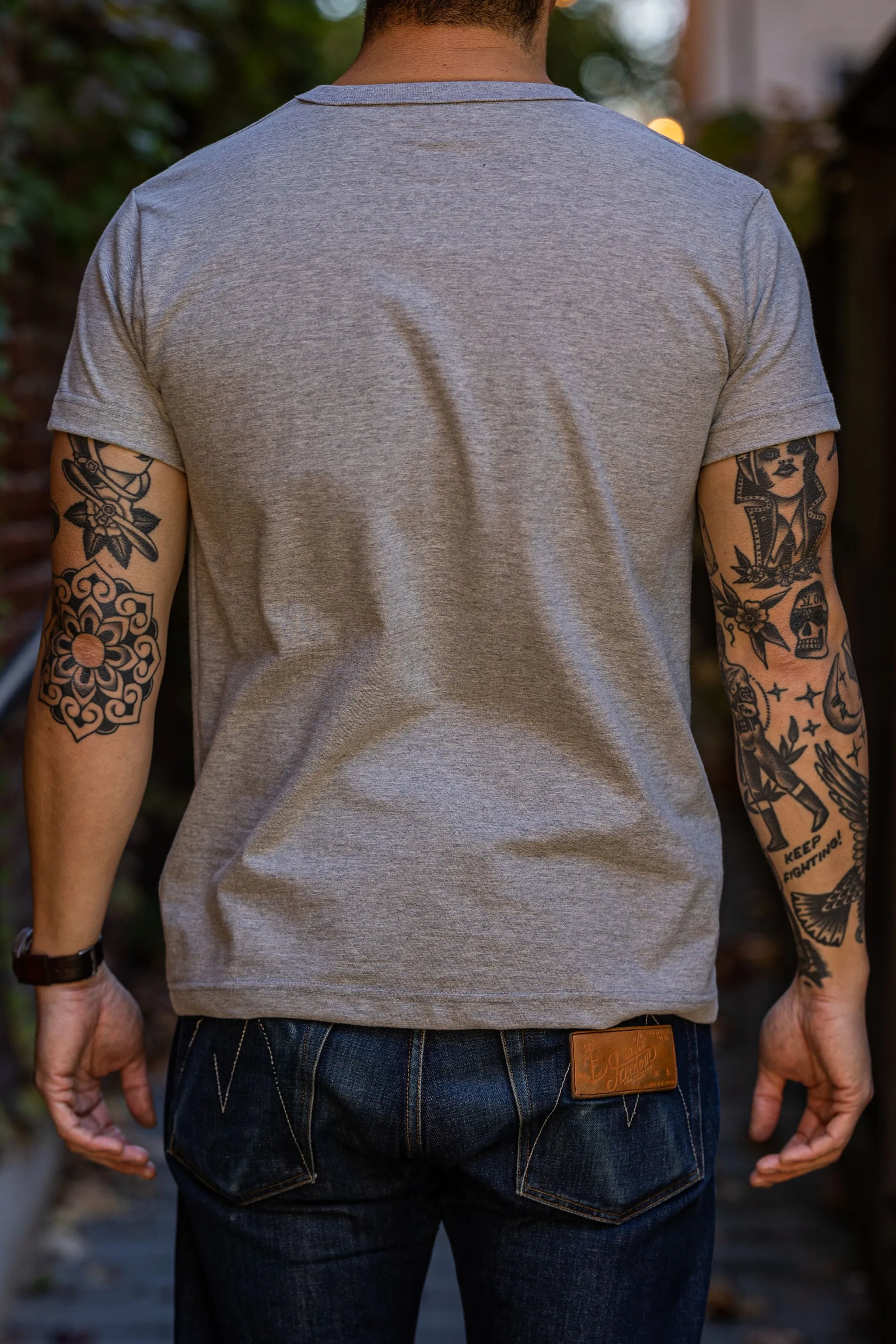 3sixteen Heavyweight Pocket Tee - Heather Grey (2-pack)