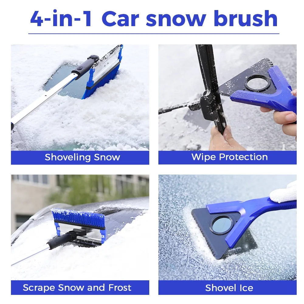 4-in-1 Snow Shovel Ice Scraper Brush Water Remover Car Tool