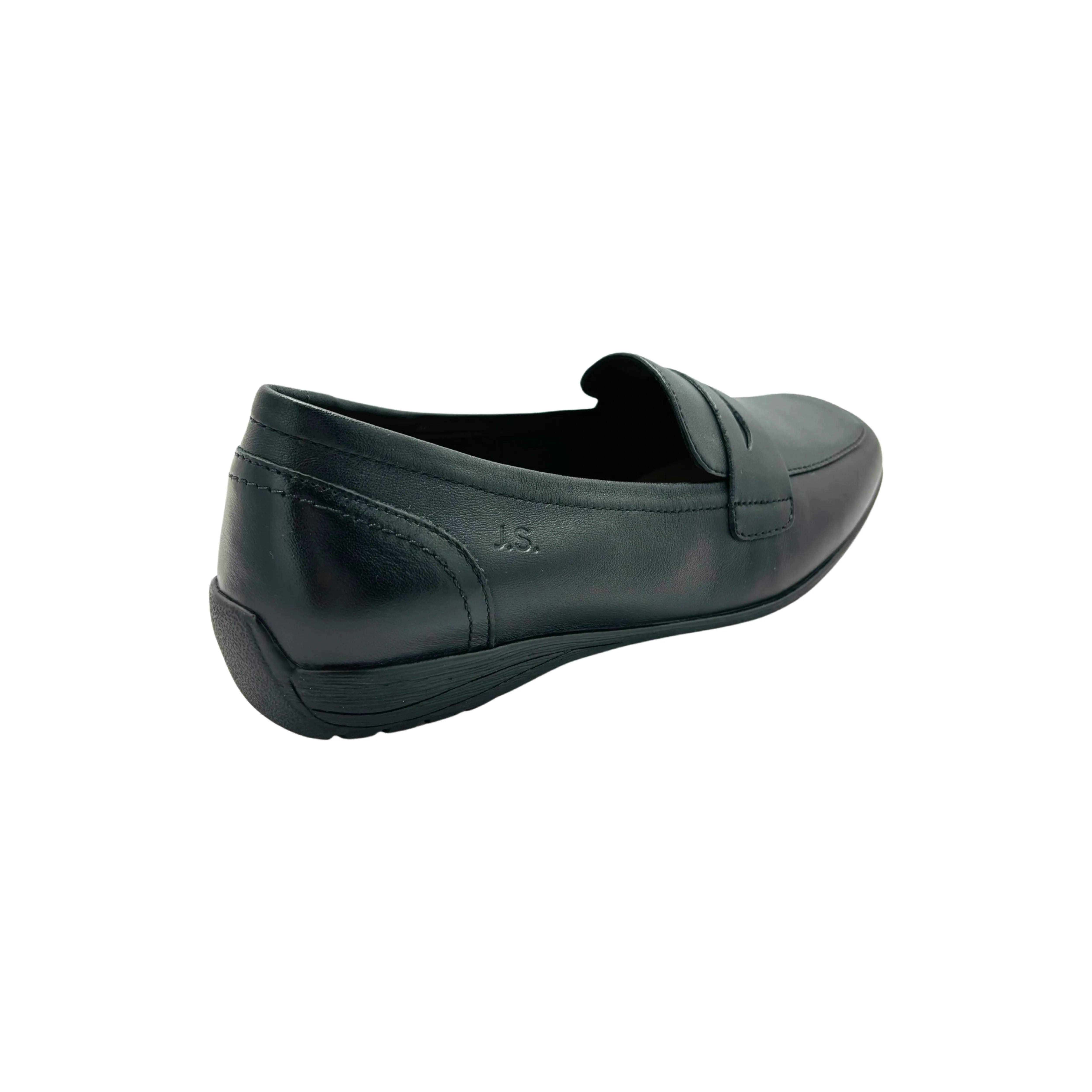 74822 Black Leather Loafer