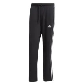 Adidas 3-Stripe Fleece Pants with Open Hem