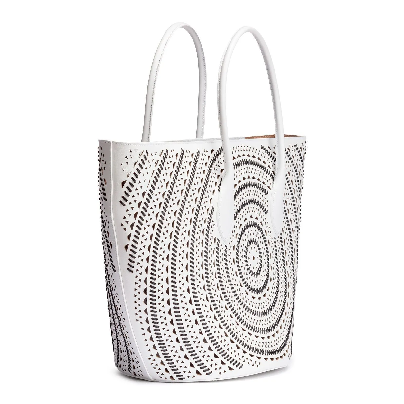 Alaïa Black and white large tote bag