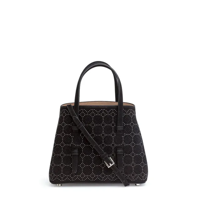 Alaïa Black suede studded mini tote bag