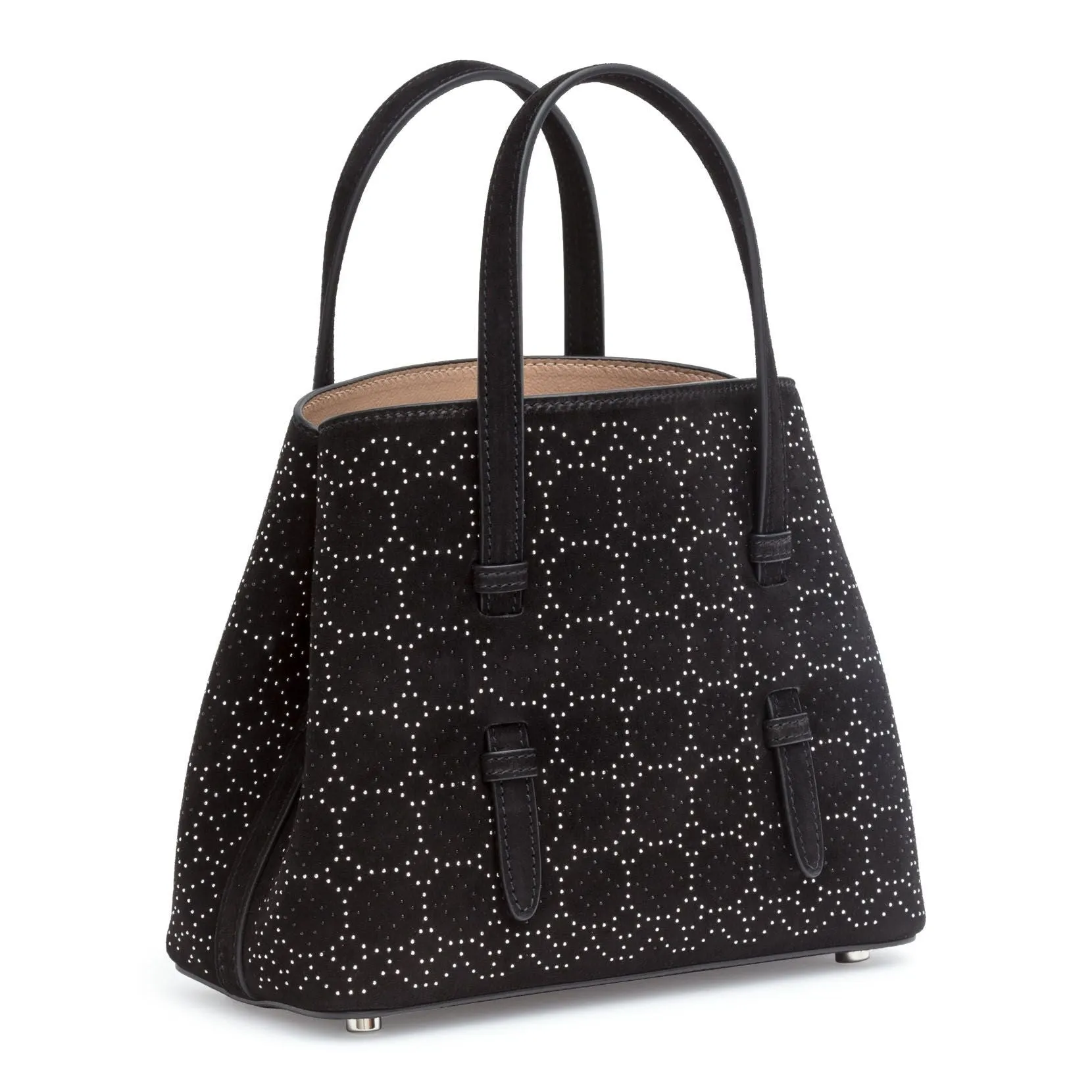 Alaïa Black suede studded mini tote bag