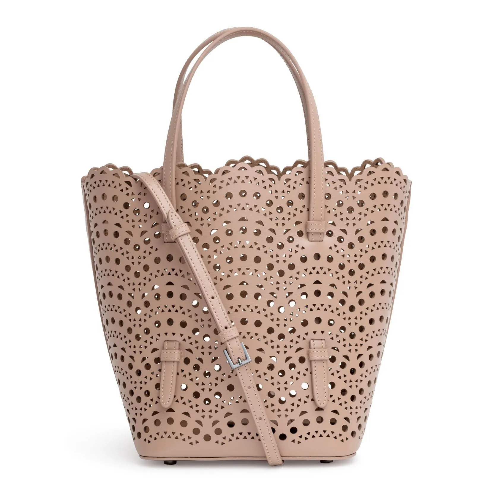 Alaïa Light beige laser cut tote bag