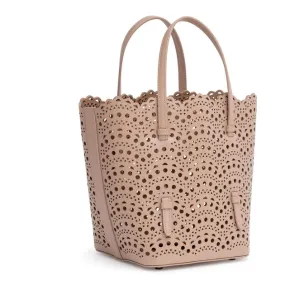 Alaïa Light beige laser cut tote bag