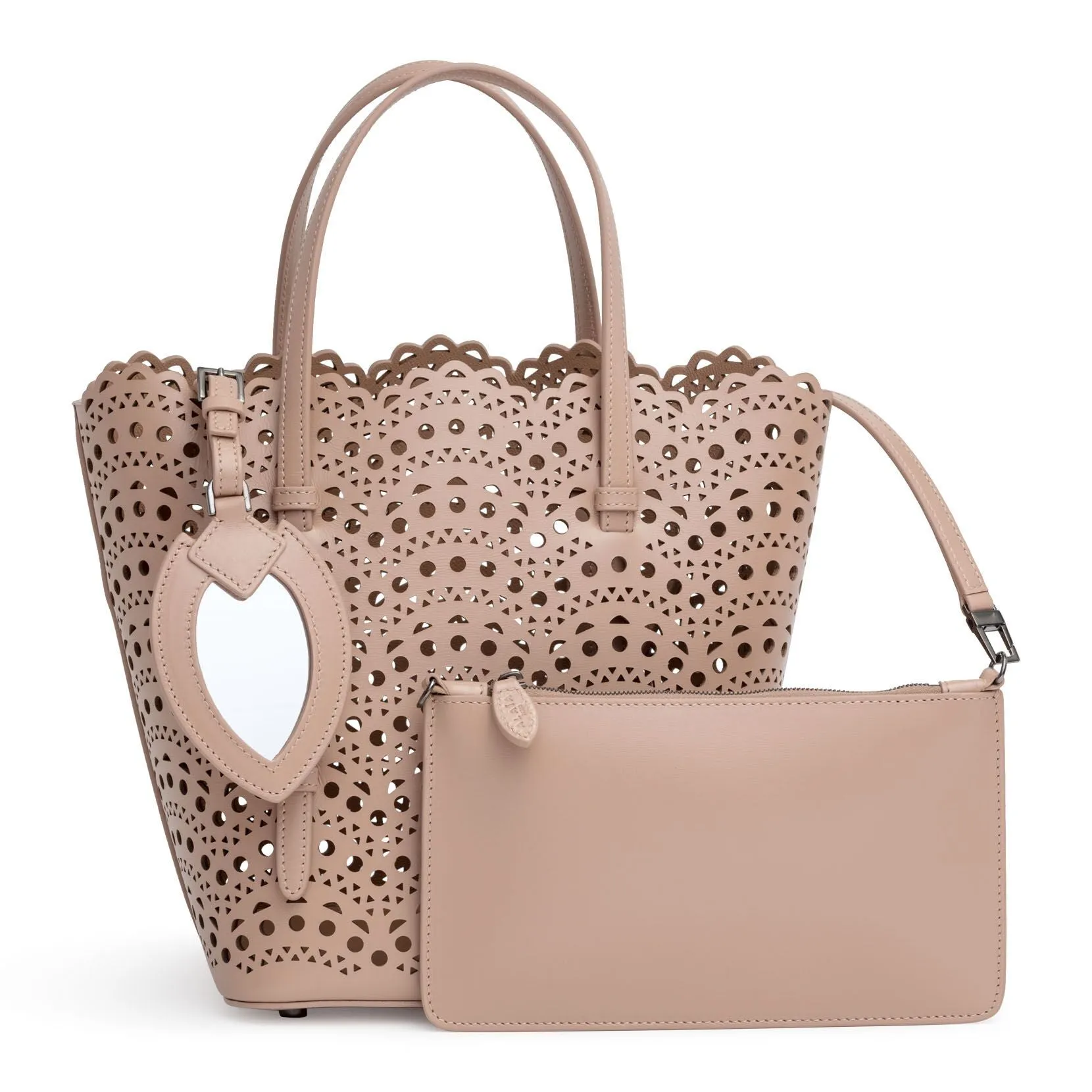 Alaïa Light beige laser cut tote bag