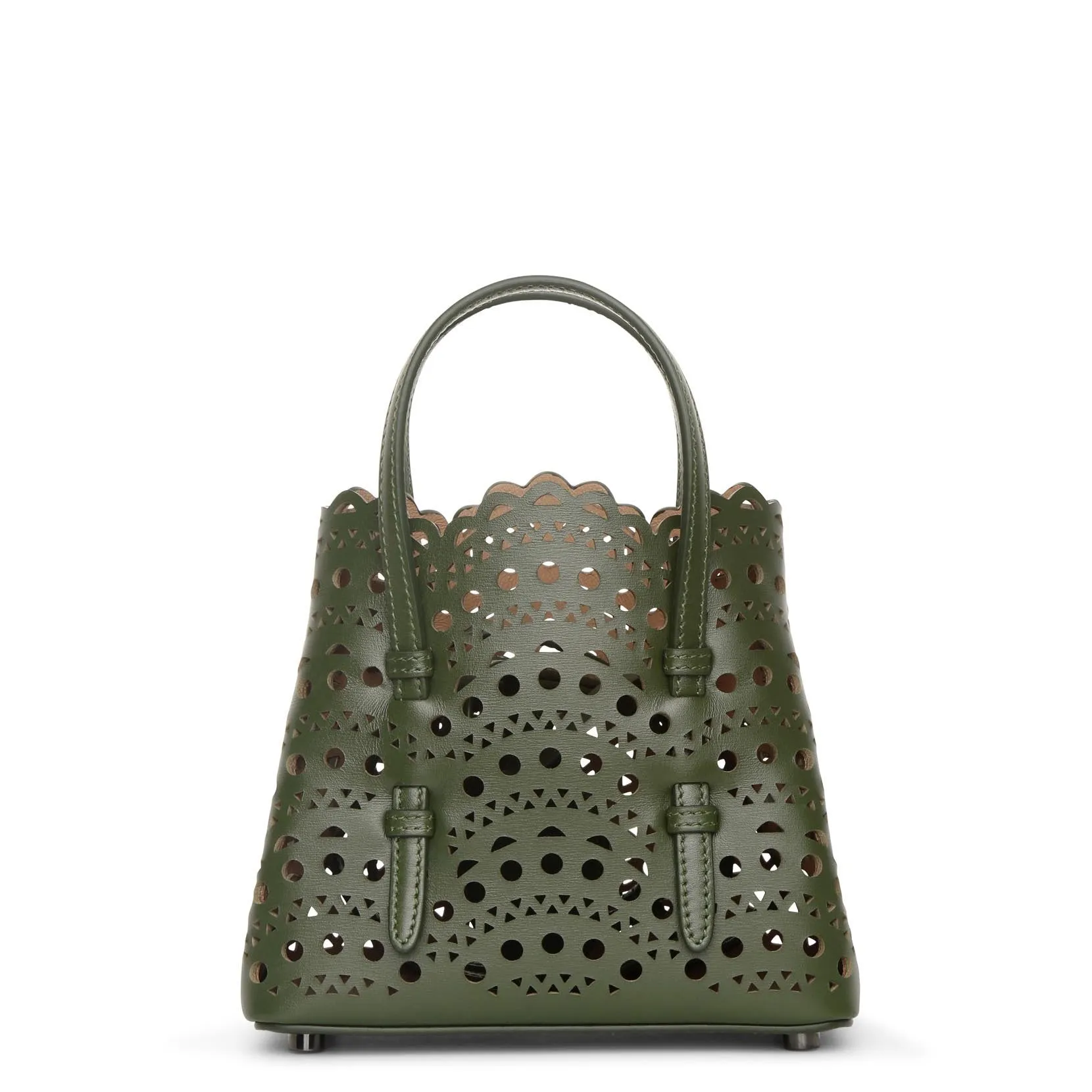 Alaïa Mina 16 green mini tote bag