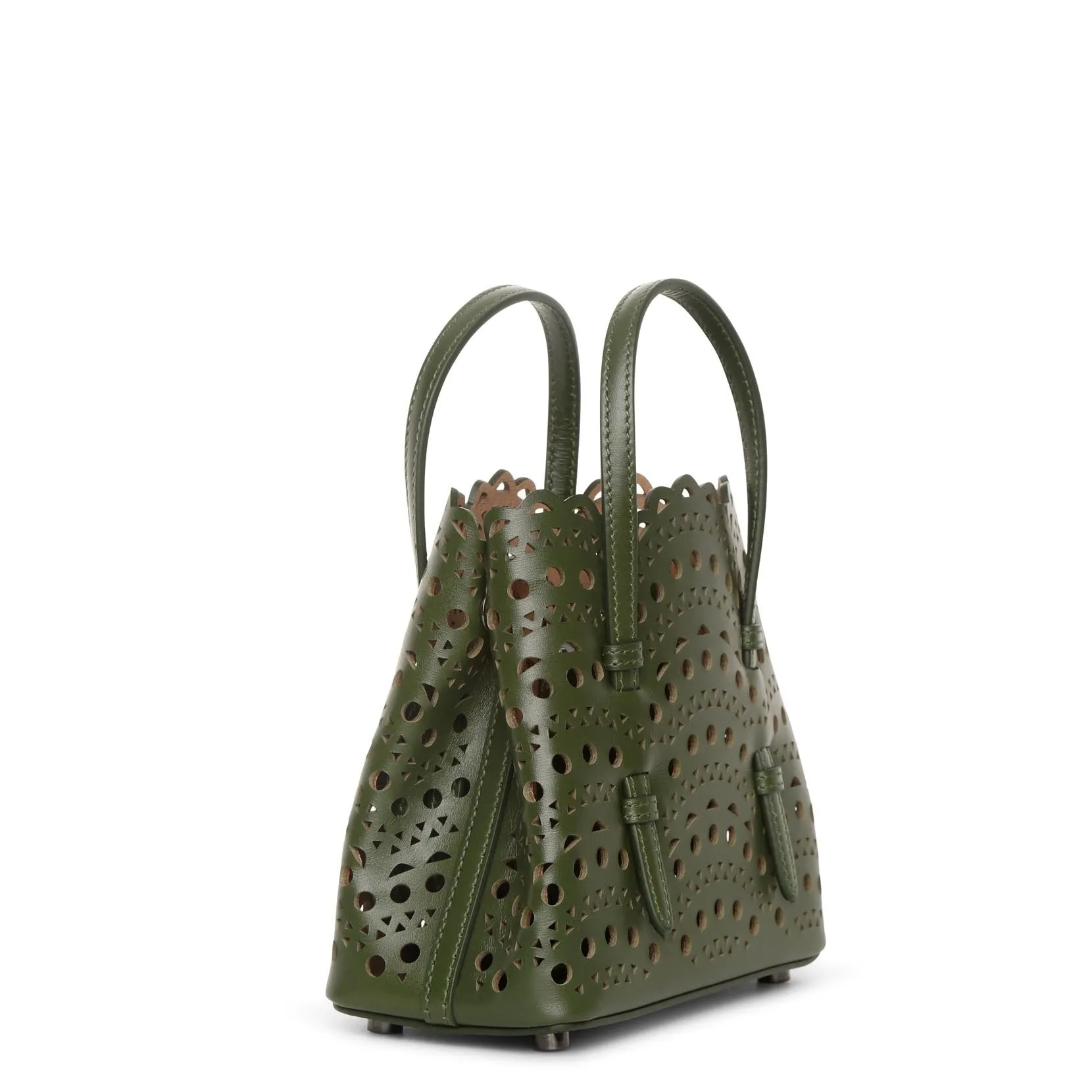 Alaïa Mina 16 green mini tote bag