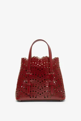 Alaïa Mina 20 vague dark red tote bag