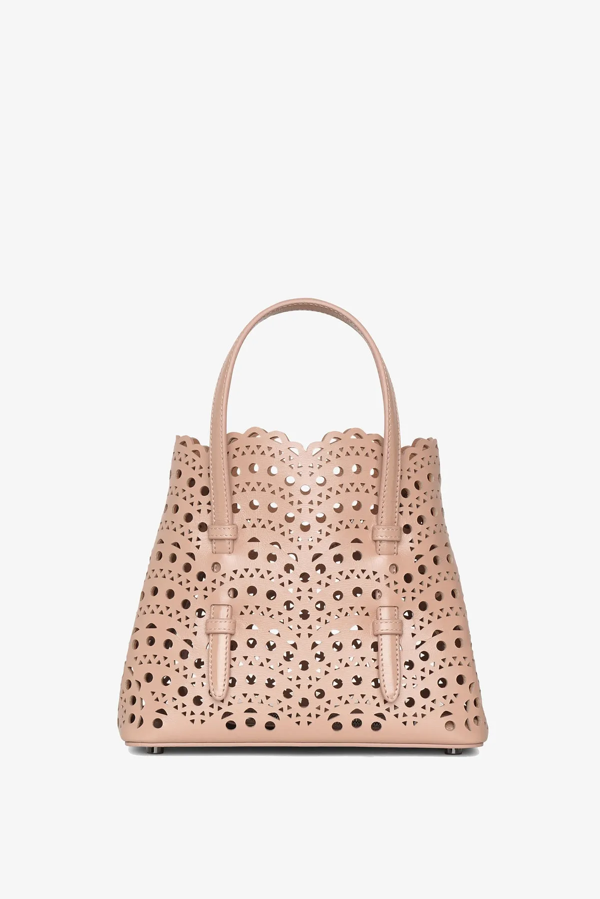 Alaïa Mina 20 vienne vague beige leather tote bag