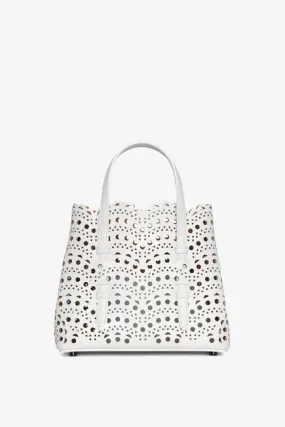 Alaïa Mina 20 vienne vague white leather tote bag