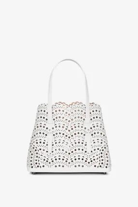 Alaïa Mina 25 vienne vague white leather tote bag