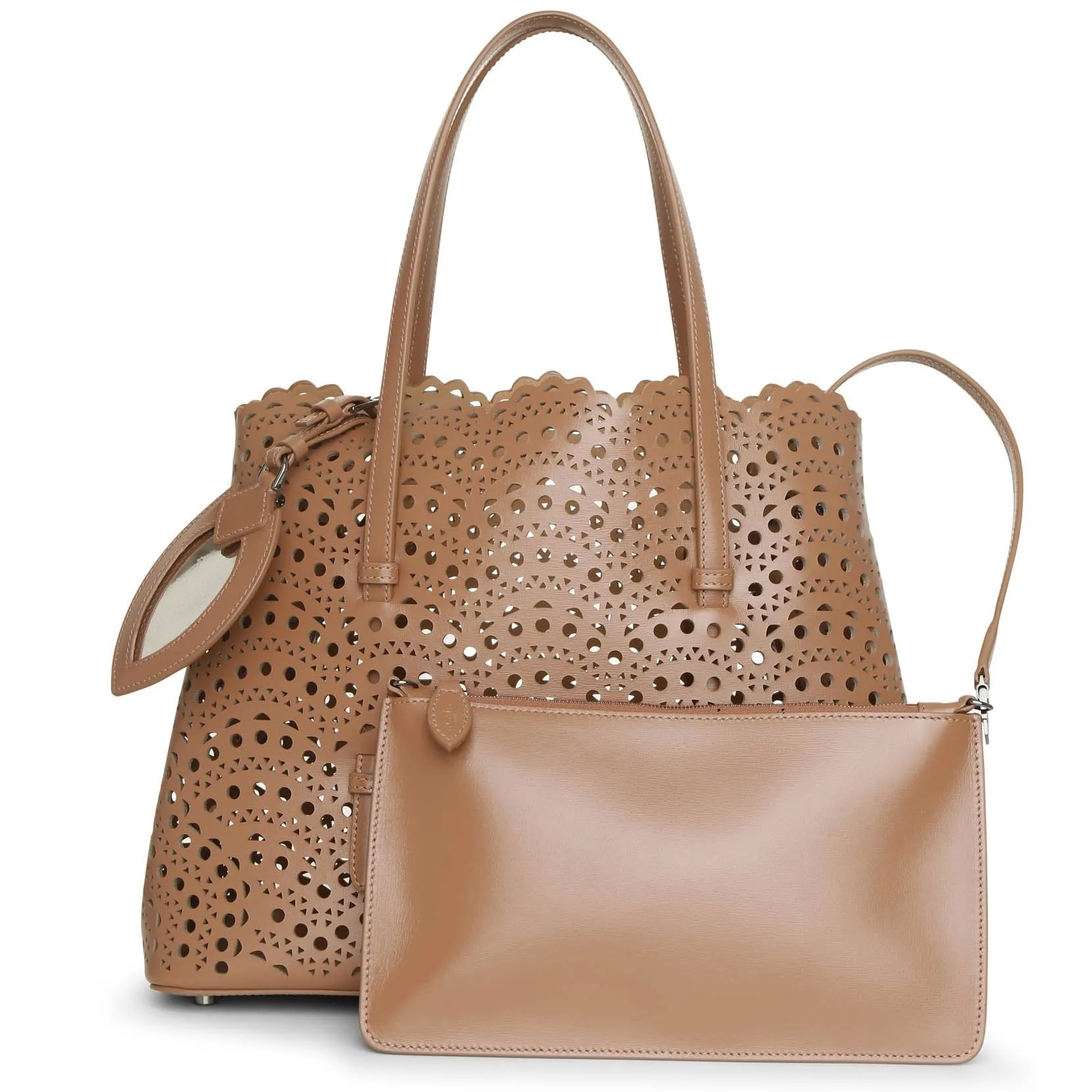 Alaïa Mina 32 dark nude tote bag