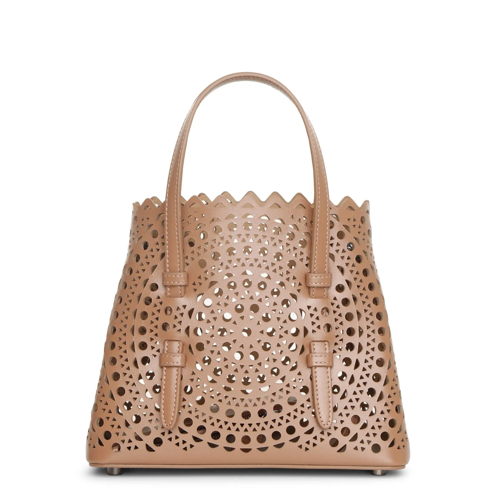 Alaïa Mina mini 20 nude leather tote bag