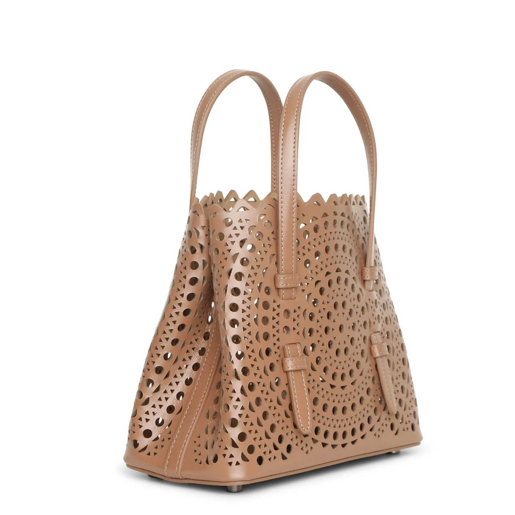 Alaïa Mina mini 20 nude leather tote bag