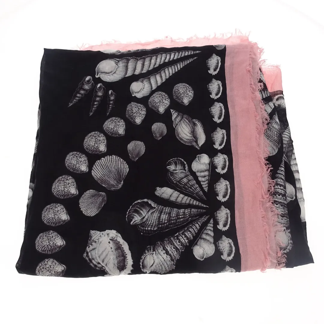 Alexander McQueen Seashell Scarf, Modal & Wool Blend