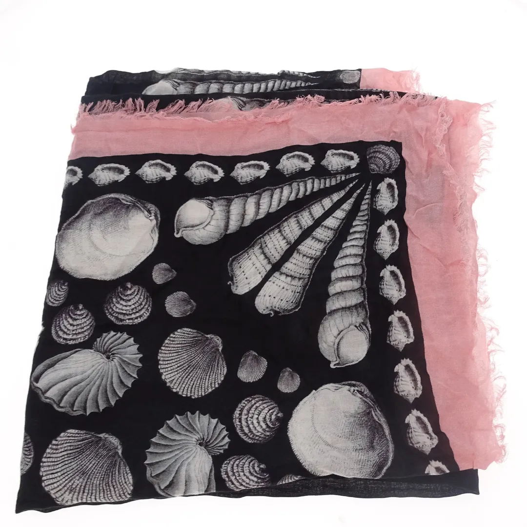 Alexander McQueen Seashell Scarf, Modal & Wool Blend