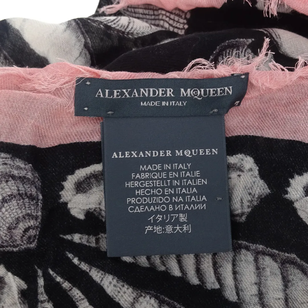 Alexander McQueen Seashell Scarf, Modal & Wool Blend