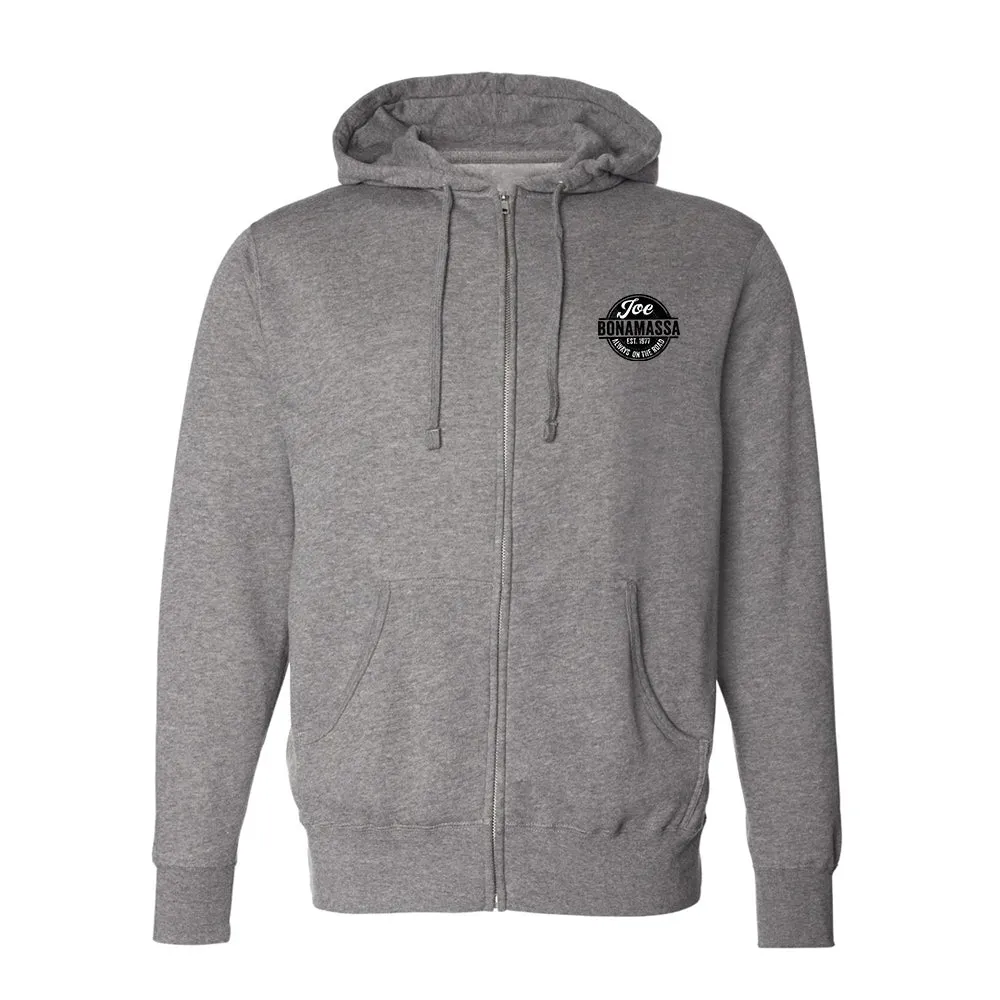 Always On The Road Stamp Zip-Up Hoodie (Unisex)