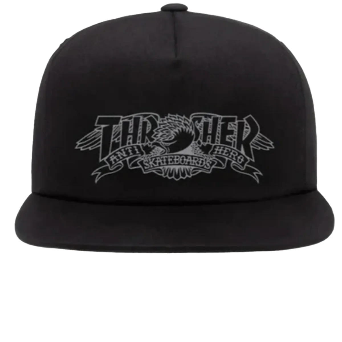 Anti Hero x Thrasher Mag Banner Snapback (Black/Gray)