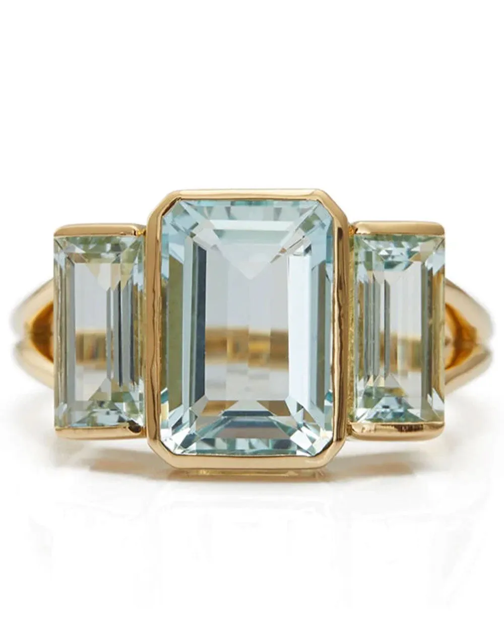 Aquamarine Tonal Deco Supreme Ring