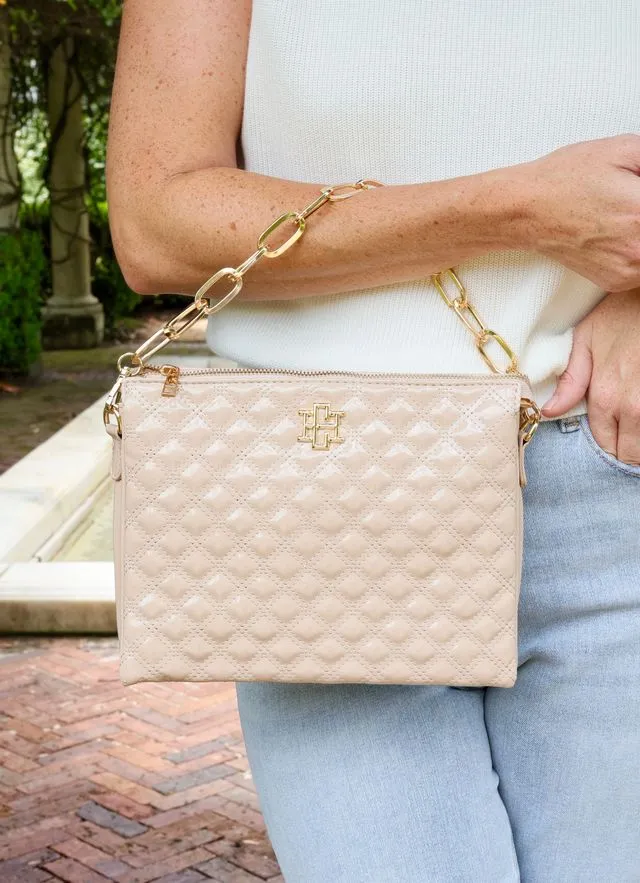 Ariana Crossbody Nude Patent SQ