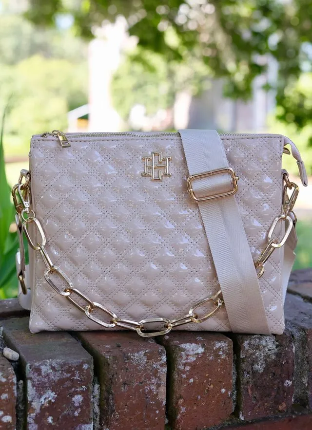 Ariana Crossbody Nude Patent SQ