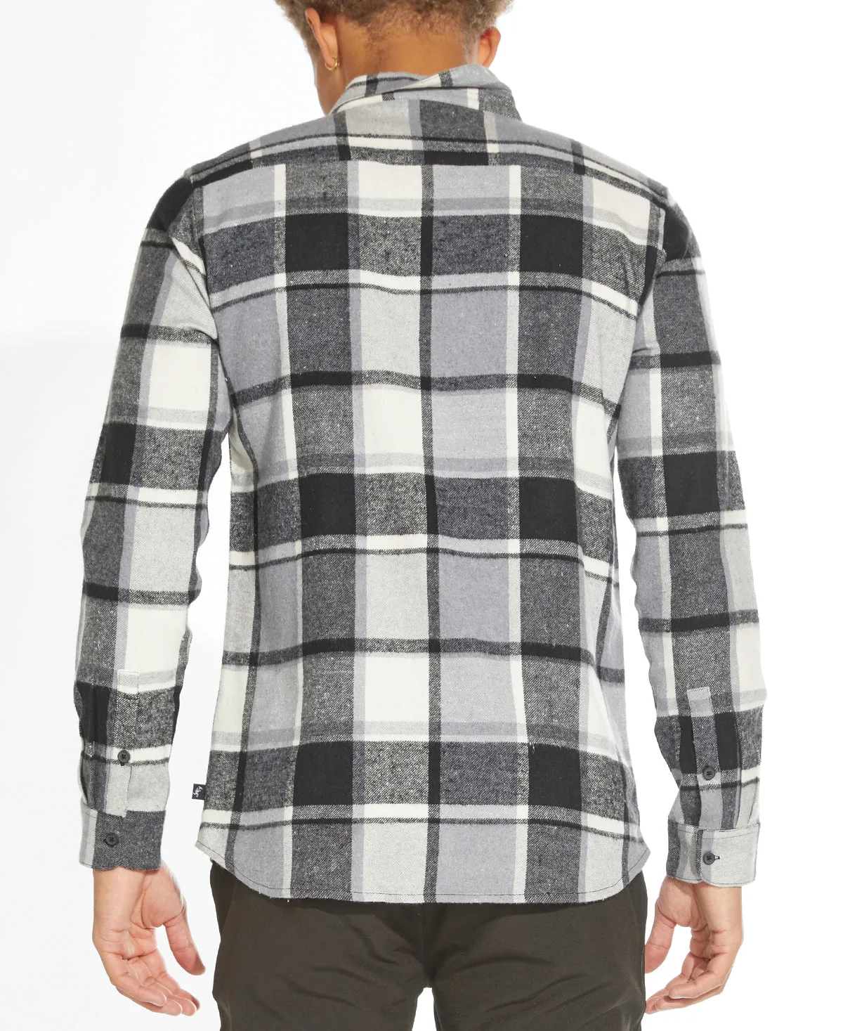 Ayers Flannel Shirt - White/Black