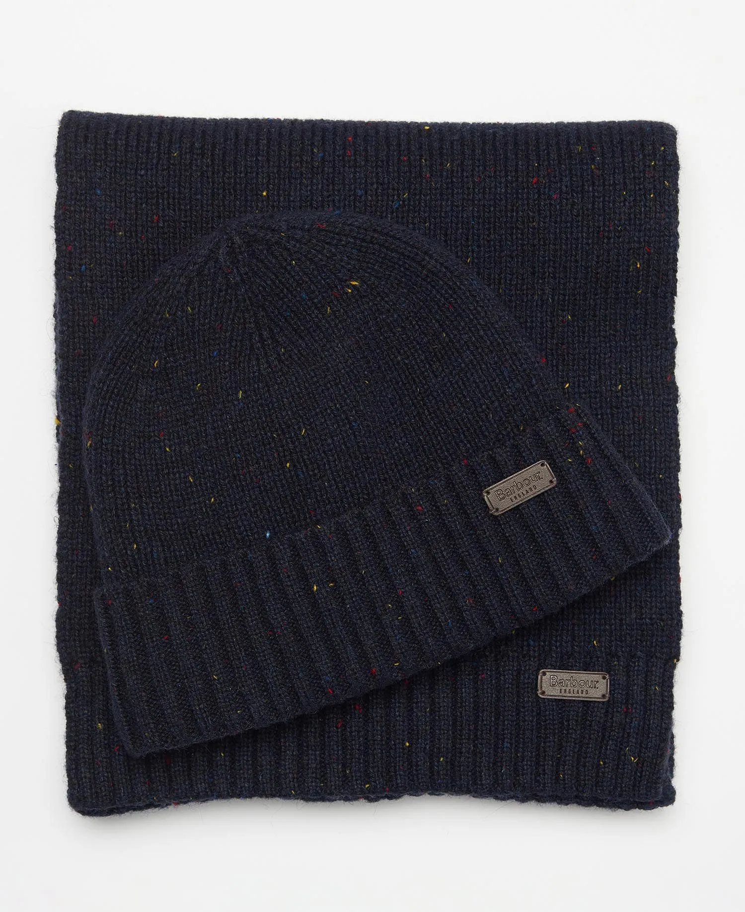 Barbour Men's Carlton Fleck Beanie and Scarf Set