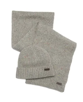 Barbour Men's Carlton Fleck Beanie and Scarf Set