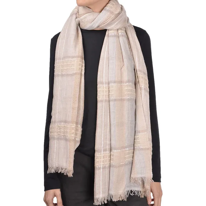 Beige Women's Wool Scarf