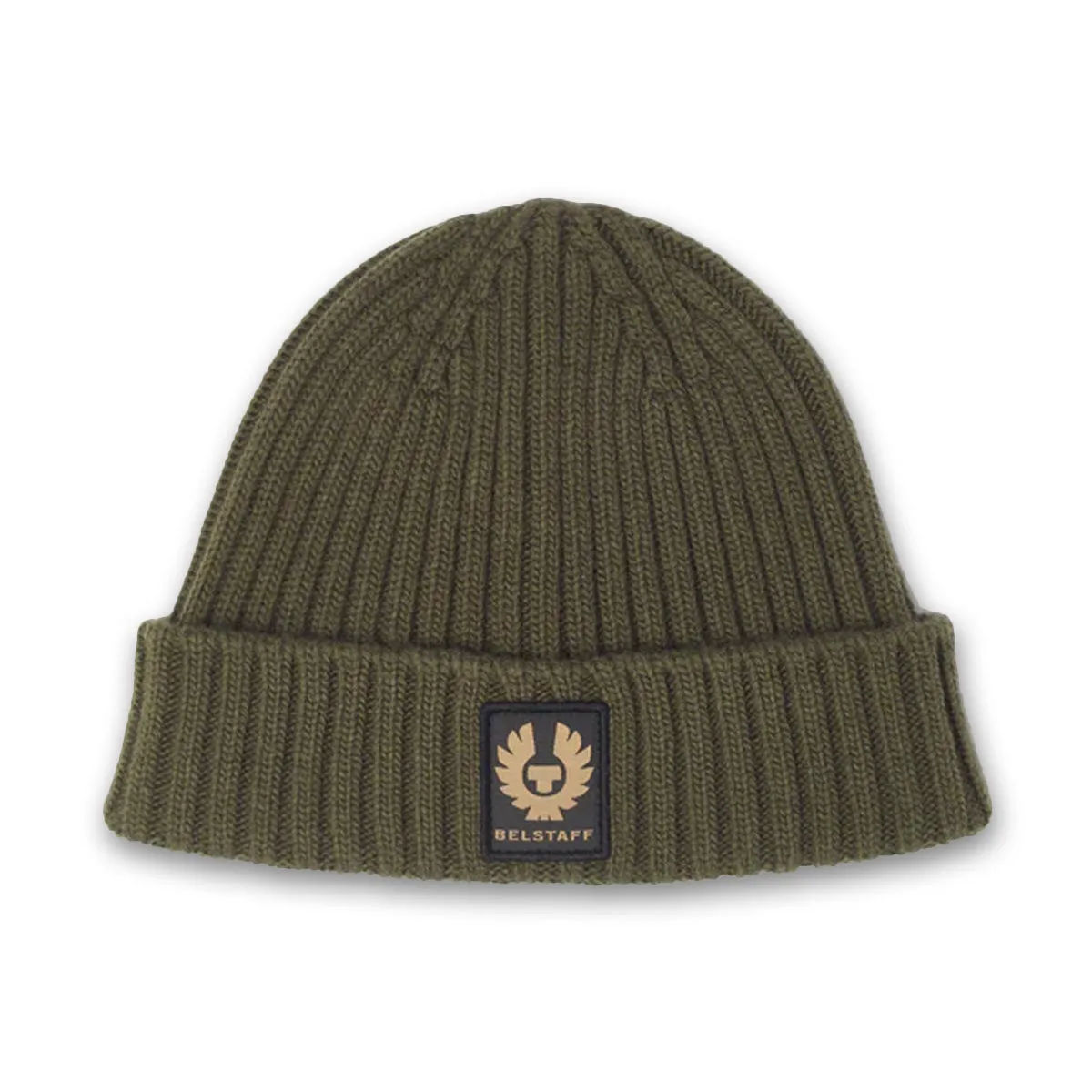 Belstaff True Olive Lambswool Beanie-Watch