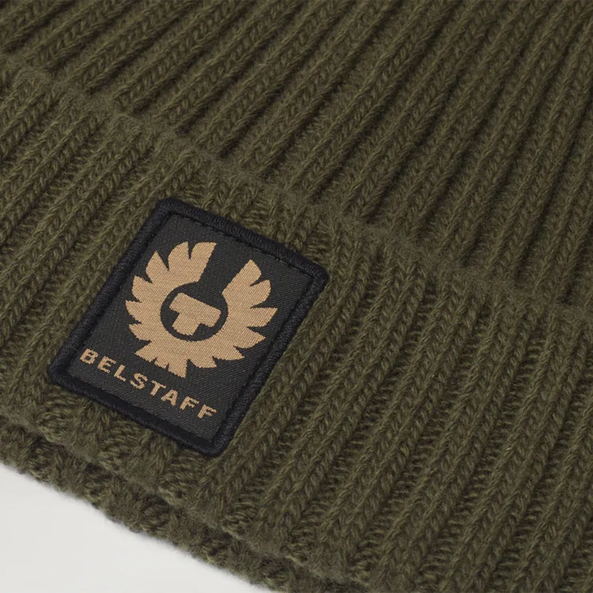 Belstaff True Olive Lambswool Beanie-Watch