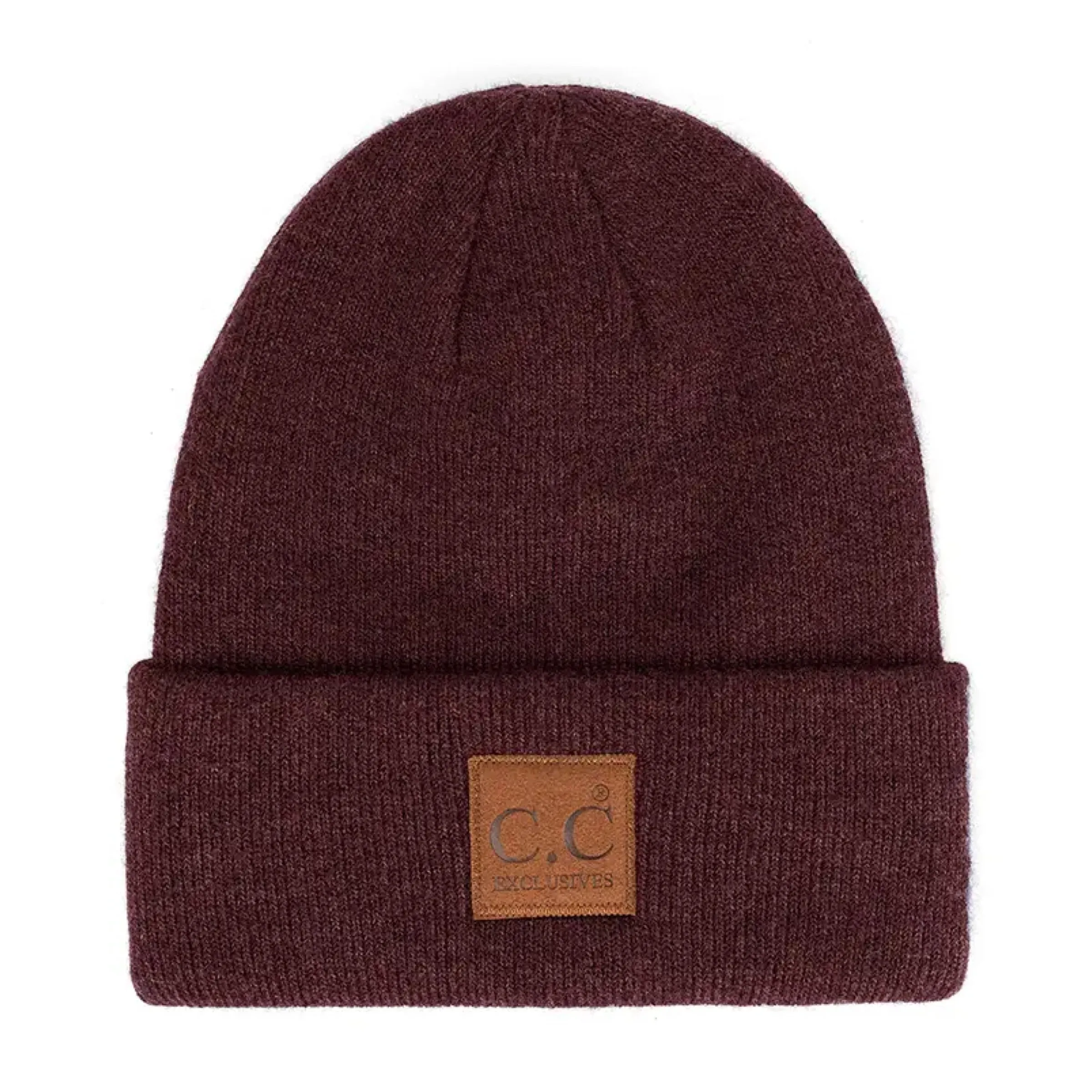 Best C.C Suede Patch Beanie Burgundy for the Season