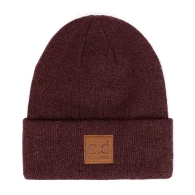 Best C.C Suede Patch Beanie Burgundy for the Season