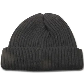 Black Cable Knit Beanie for Winter Season