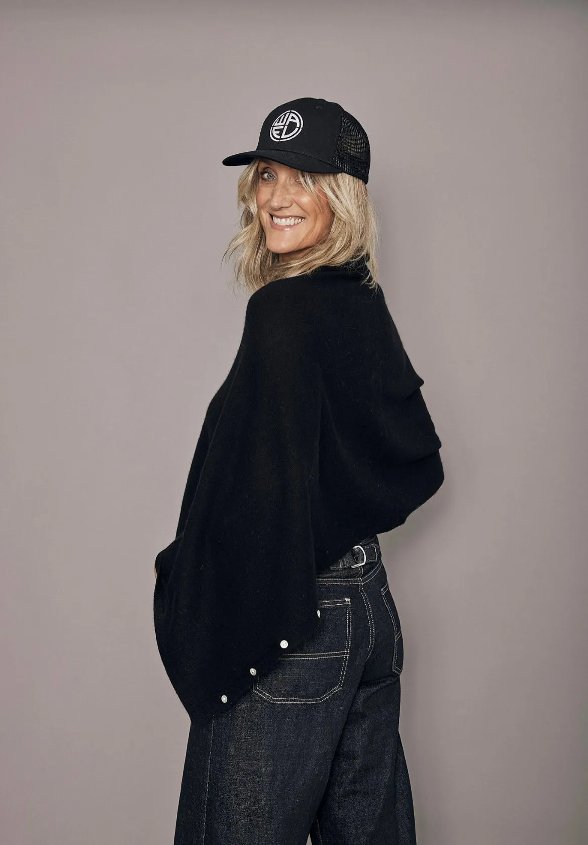 Black Cashmere Poncho | Available Now