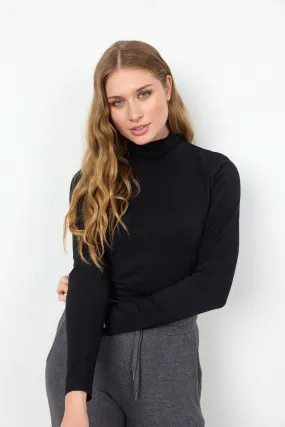 Black Long Sleeve Polo Neck Soya Concept