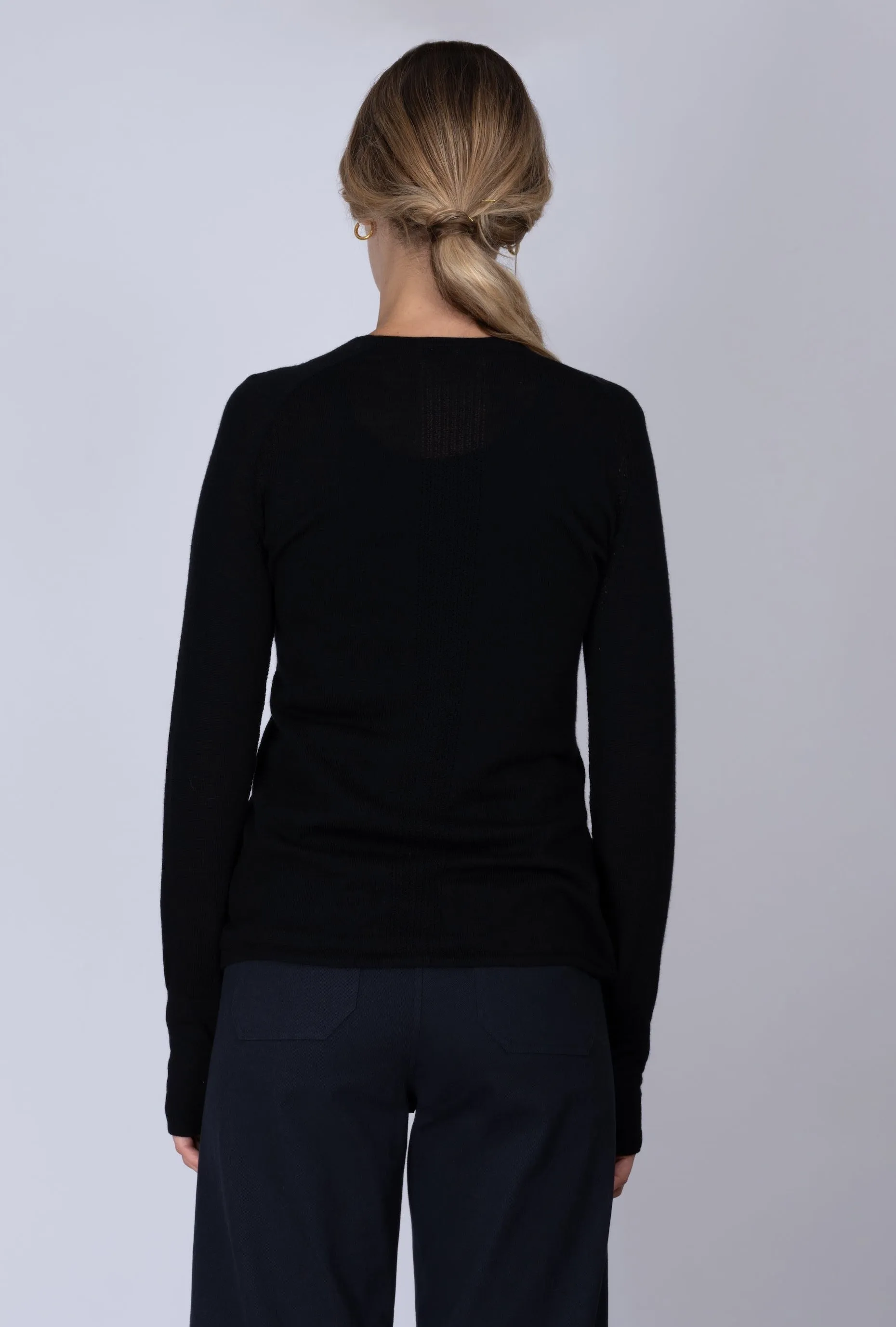 Black Merino Active Long-Sleeve Training Top