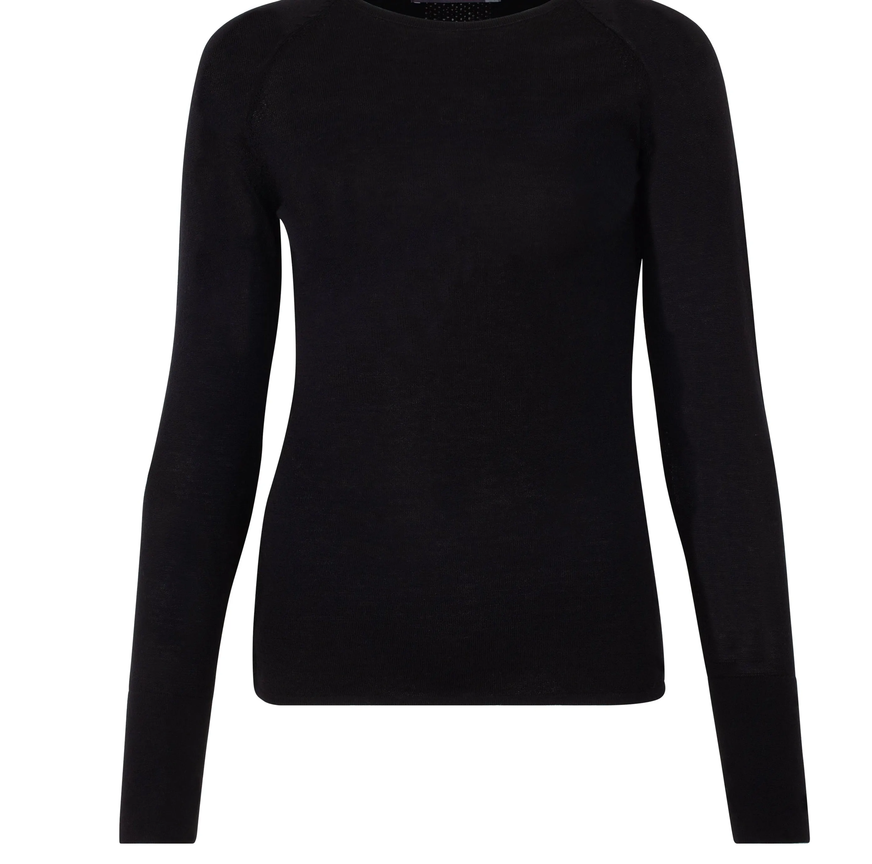 Black Merino Active Long-Sleeve Training Top