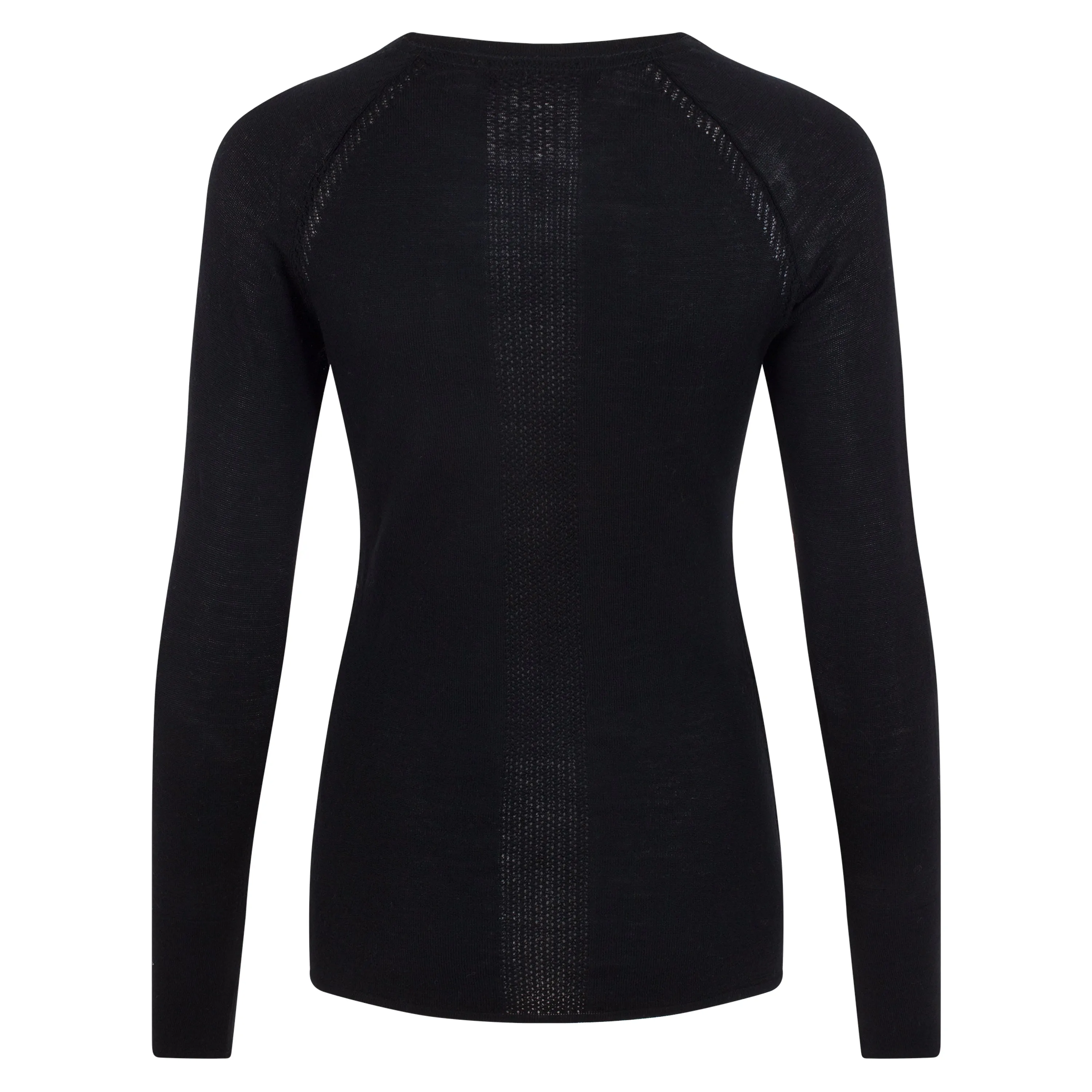 Black Merino Active Long-Sleeve Training Top