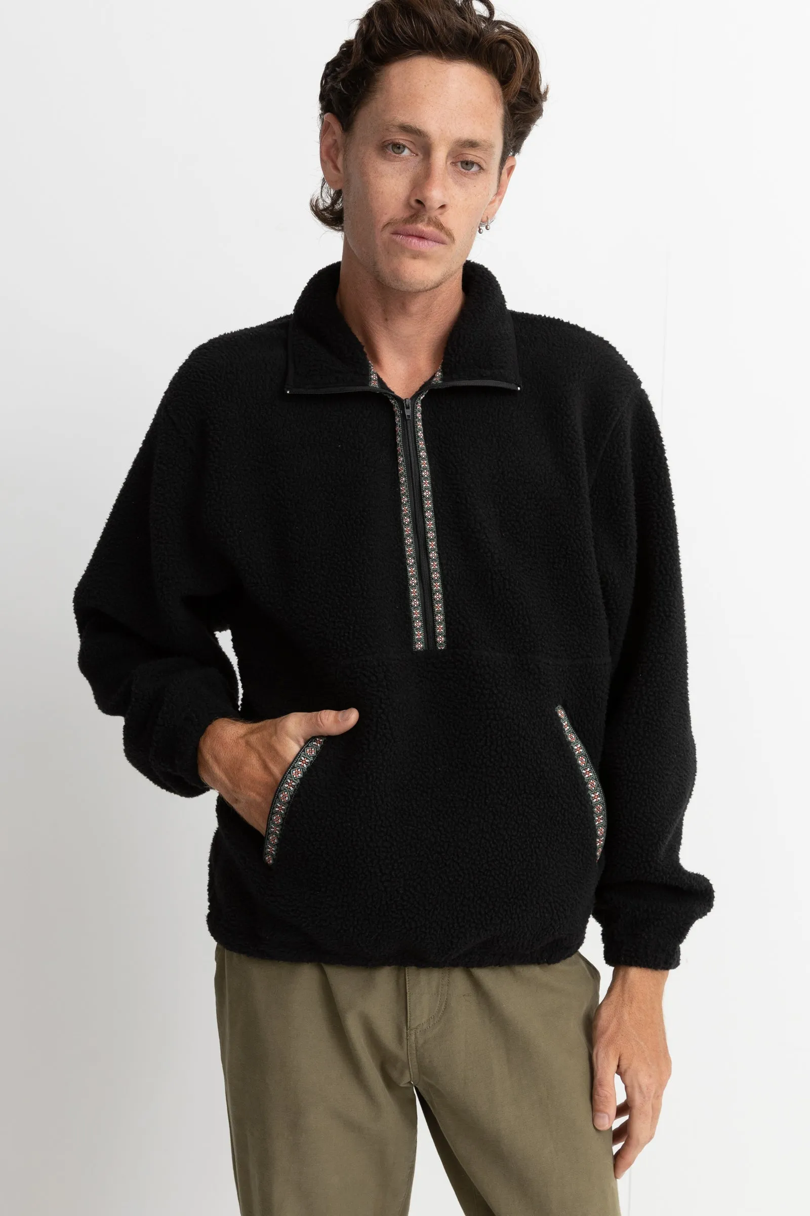 Black Sherpa Pullover