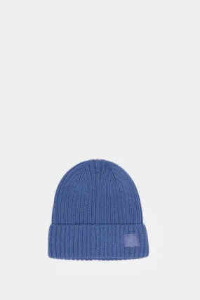 Blue cotton beanie