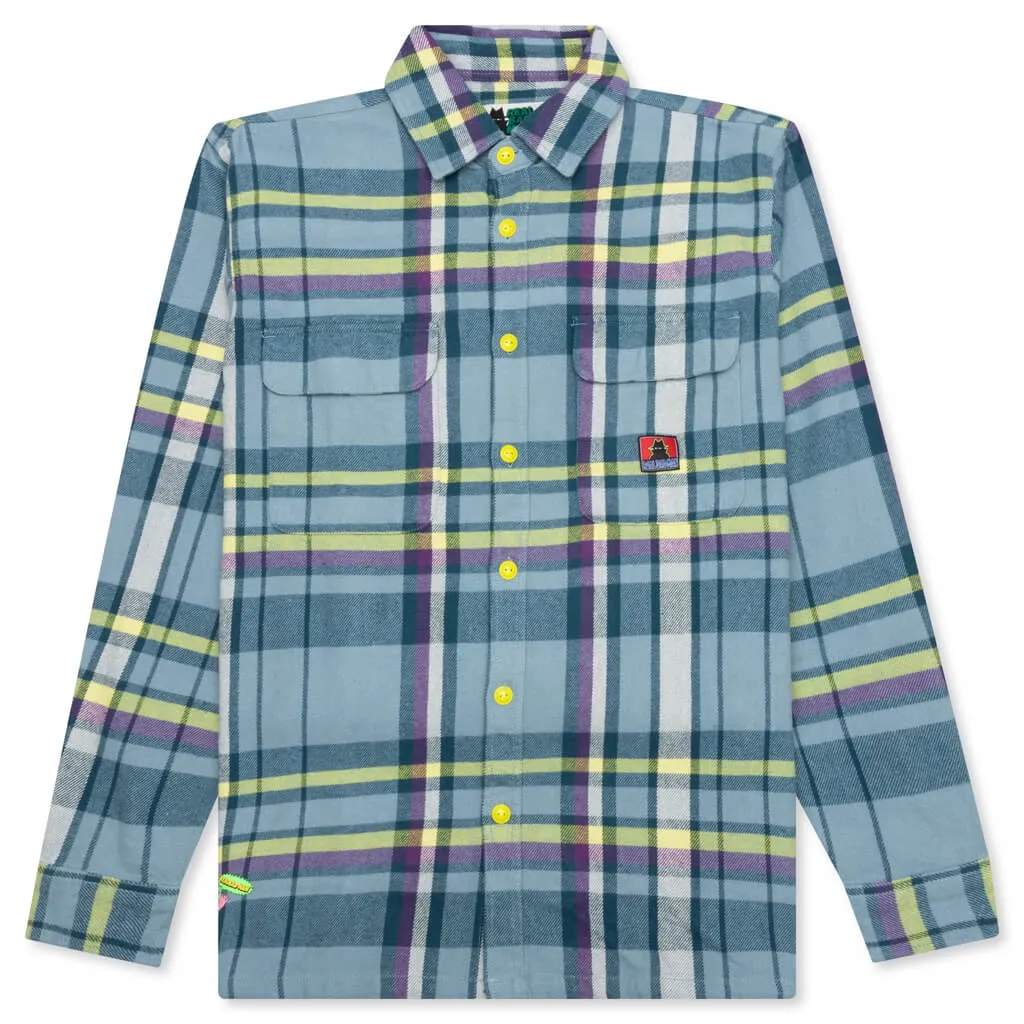 Blue Work Flannel Shirt